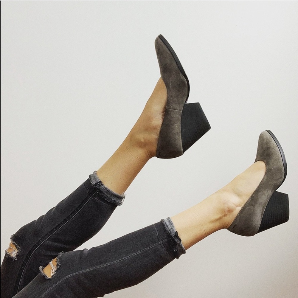 Eileen Fisher Hawk Suede Wedge Heels